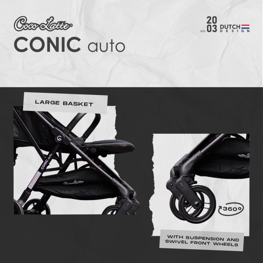 COCOLATTE Conic Auto / Stroller Lipat Otomatis Ringan Compact