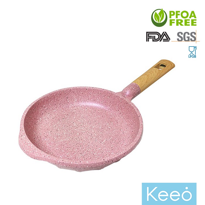 MGC 26 cm Wajan Penggorengan Anti Lengket Marble Granit (Fry Pan) Pink