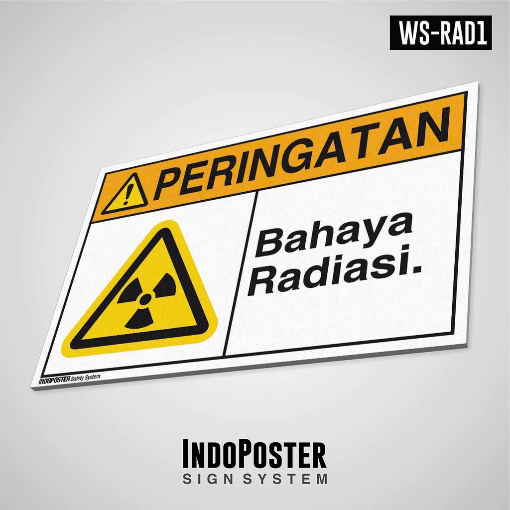 

Safety Sign Rambu K3 PVC ANSI Peringatan Bahaya Radiasi M 45x30cm