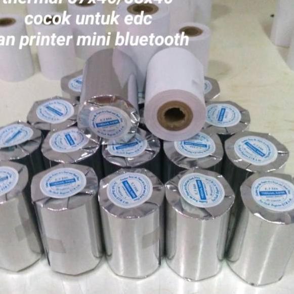 

Bayar di tempat G8038 Kertas Struk thermal EDC Paper Roll Termal EDC Thermal Printer Mini Bluetooth 58x40 57x40 58 G80