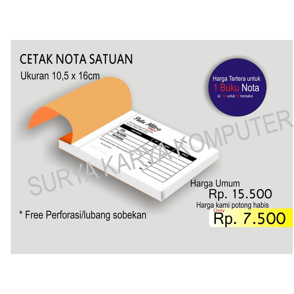 

CETAK NOTA ECERAN