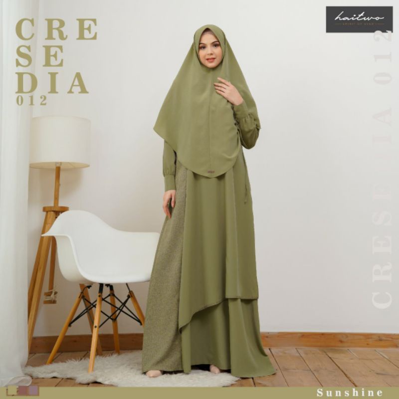 BISA COD - ORIGINAL GAMIS HAITWO CRESEDIA 012 busana muslim wanita syari FASHION MUSLIM