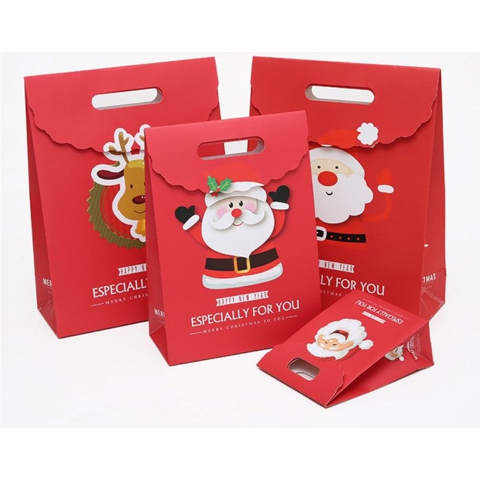 

M KANTONG motif RUDOLF, KANTONG PACKING HADIAH NATAL FOR X'MAS GIFT