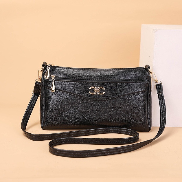 TAS SELEMPANG WANITA IMPORT PREMIUM KOREA HITAM KULIT TA421B5 JULY SLING BAG CEWEK FASHION REMAJA KEKINIAN BATAM BRANDED