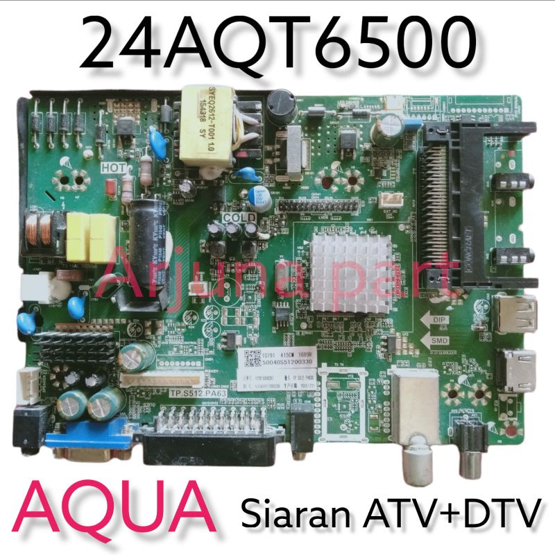 mainboard tv Aqua 24AQT6500 - mb tv AQUA 24AQT6500 - mesin tv  AQUA 24AQT6500
