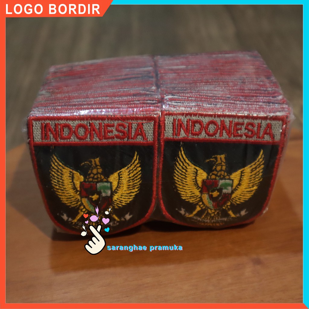 Logo Bordir Merah Putih Garuda Kwarnas Indonesia