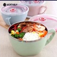 Stainless Steel Noodle Bowl Rice Bowl Salad Bowl/Mangkok Stainless