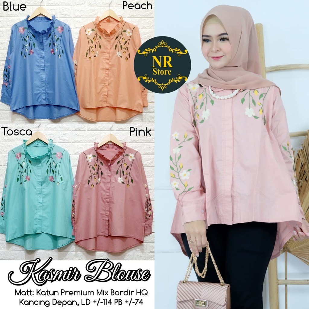 Blouse Kasmir Katun Premium Mix Bordir