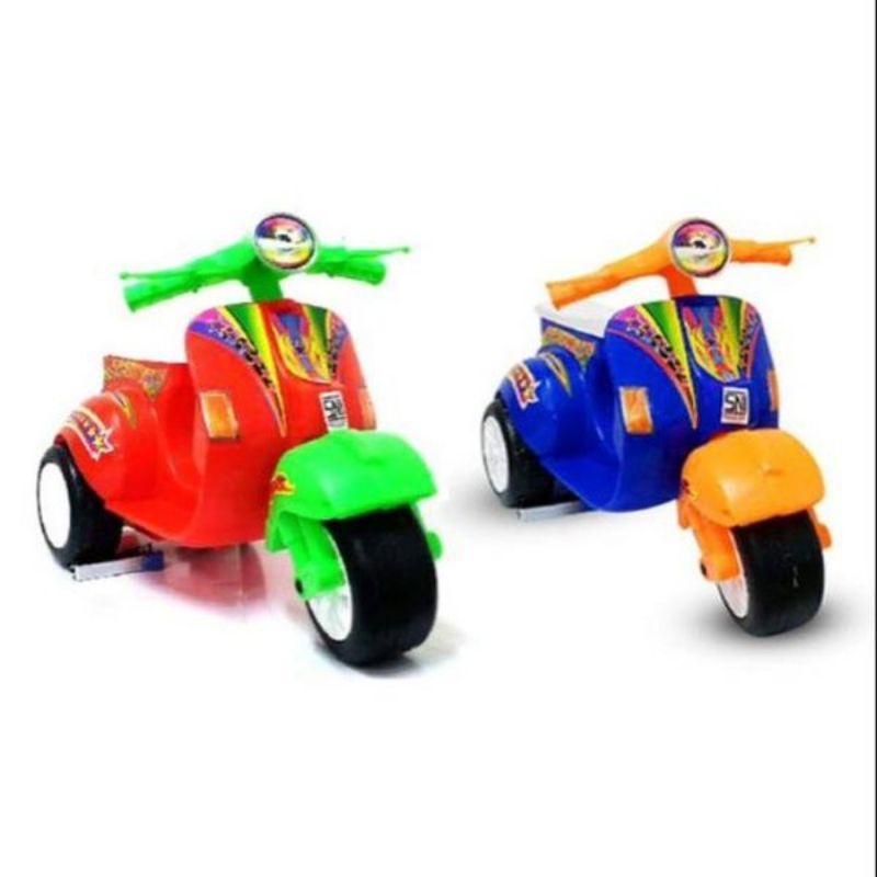 MAINAN VESPA MINI ANAK/VESPA KECIL ANAK / MOTOR DORONG + HELM