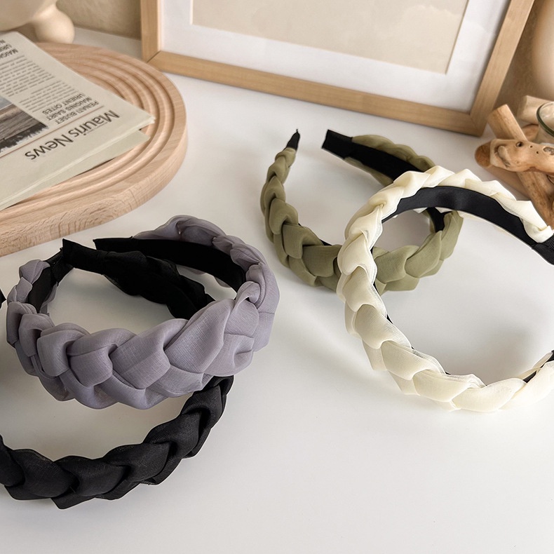 BANDO KAIN KEPANG MESH NAGITA SLAVINA WARNA SOFT POLOS BANDANA BRAID HEADBAND KOREAN STYLE BENDO ANAK AKSESORIS RAMBUT KOREA HAIR BAND ACCESSORIES