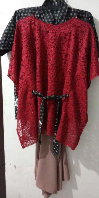 Couple Set Batwing Brokat