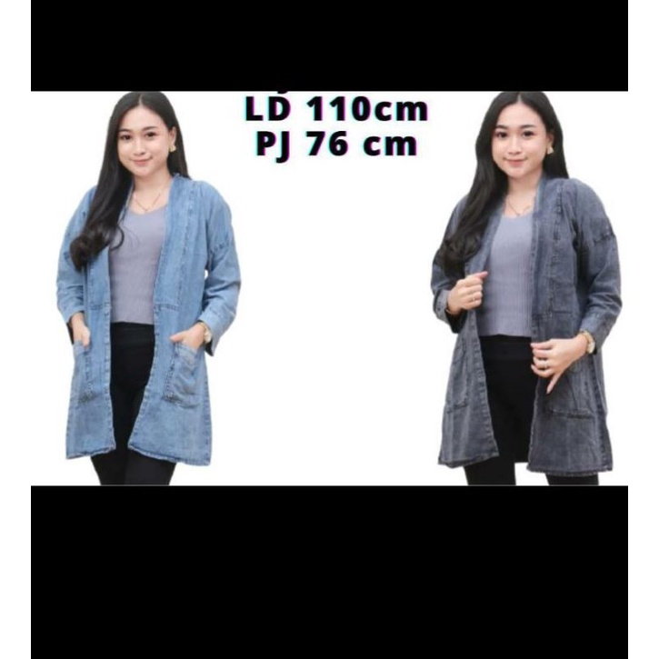 CARDIGAN JEANS WANITA/ OUTER CARDIGAN JEANS WANITA JUMBO/ OUTER JEANS DENIM/ WASHION WANITA