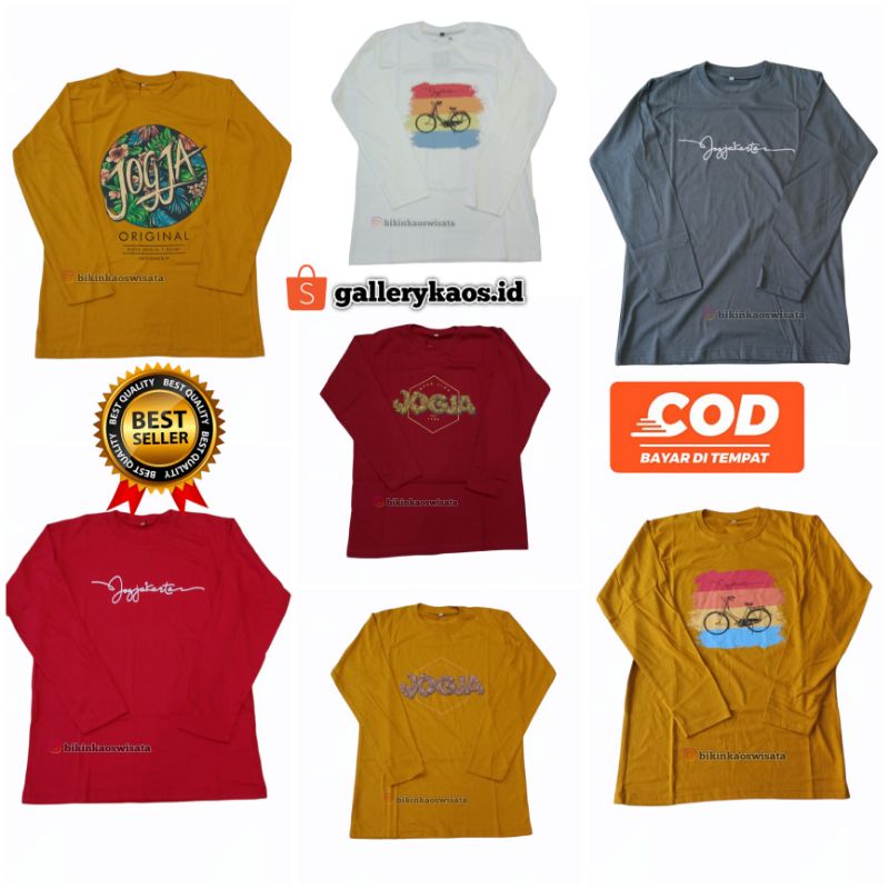 KAOS LENGAN PANJANG KAOS JOGJA KATUN KAOS WANITA KAOS MURAH KAOS MALIOBORO