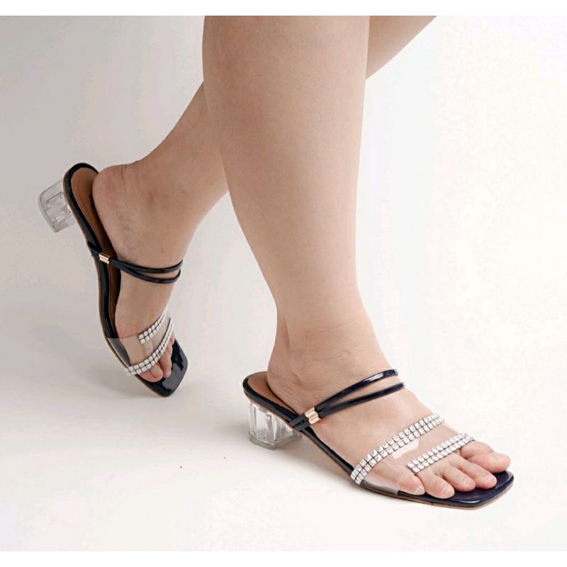 Sandal Wanita Uk Besar 41,42,43,44,45 Hak 5cm/Sandal Kerja Uk Big Size Jumbo/Sandal Santai &amp; Keundangan Big Size