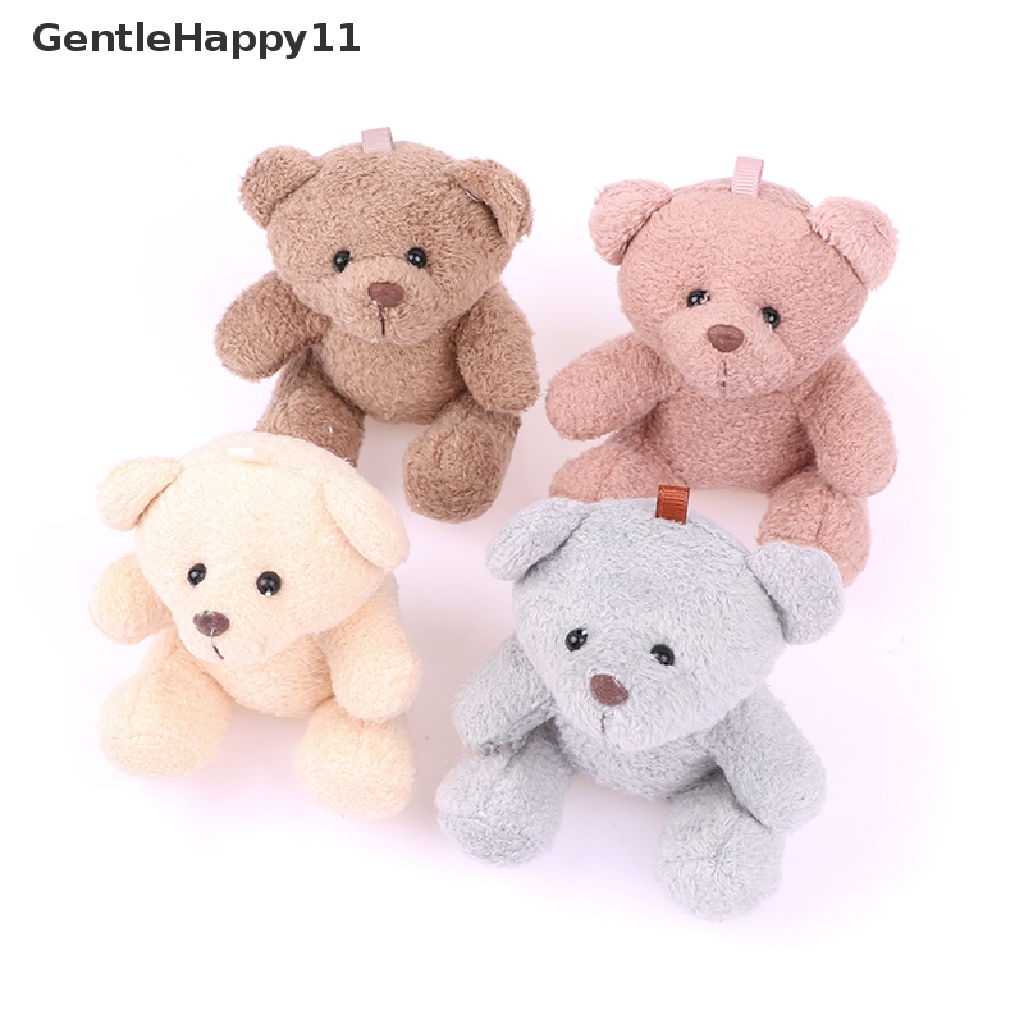 Gentlehappy 1pc Mainan Boneka Stuffed Plush Teddy Bear 10cm Untuk Hadiah Ulang Tahun