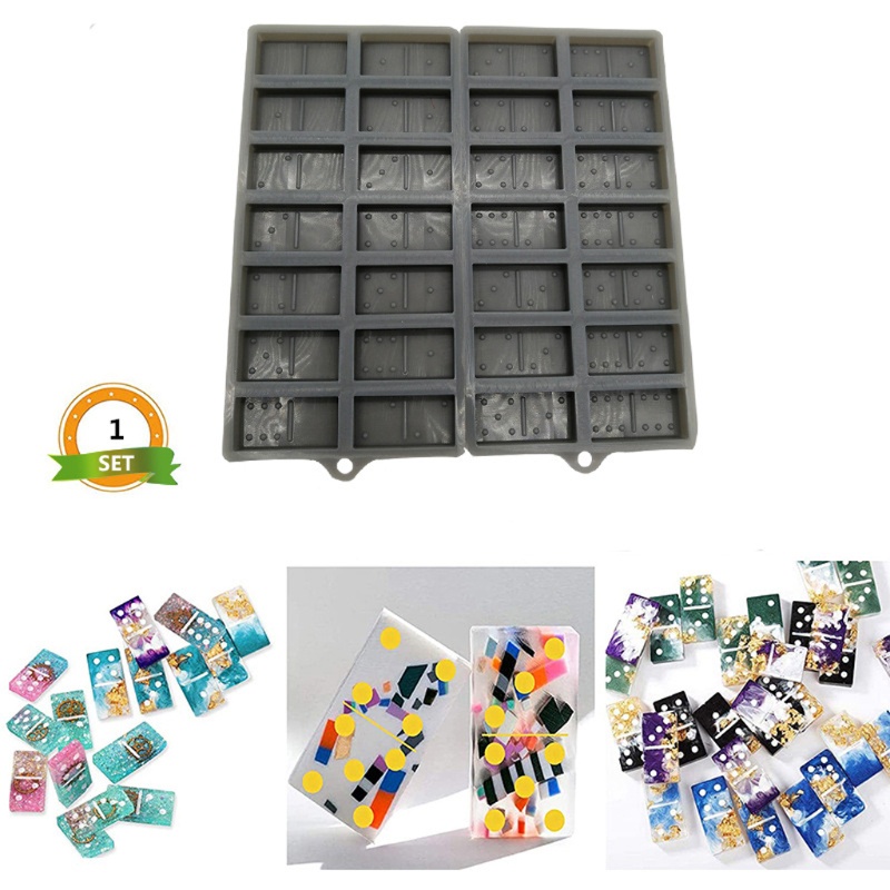 SIY  Resin Molds Domino Silicone Domino Game Molds 28 Cavities DIY Domino Molds Craft