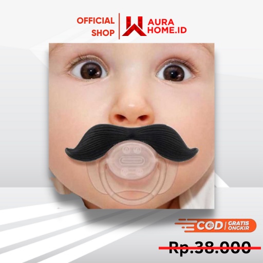 Dot Empeng Bayi Silicone Baby Pacifier / Dot Bayi Baby Gepeng Empeng Kompeng Kumis Anti Debu Koyak K