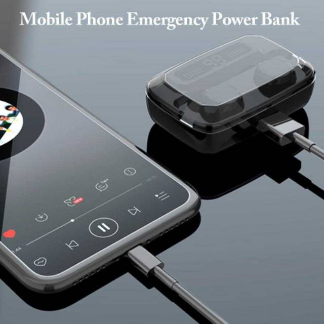 TWS Earphone Bluetooth 5.0 LED Touch Powerbank Dock 2000mAh M11