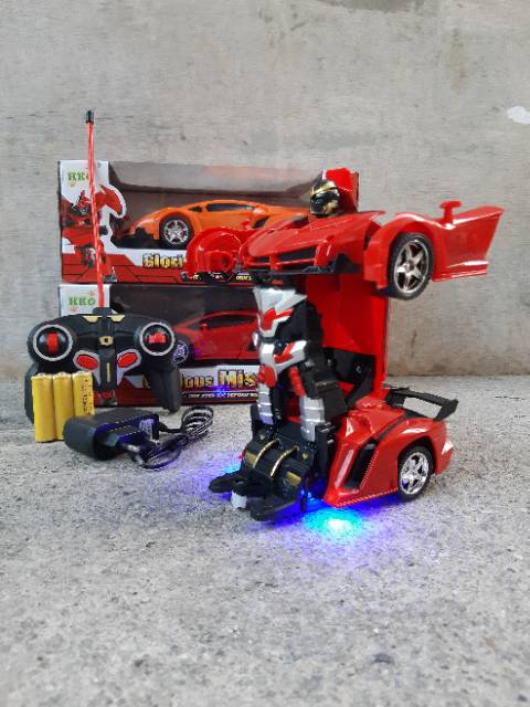 RC CAR TRANSFORMER REMOT - MOBIL ROBOT REMOTE CONTROL ANAK BATRE CAS TRANSFORMERS RADIO KONTROL