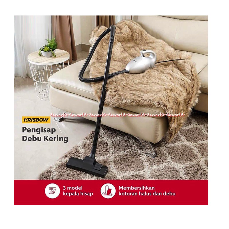 Krisbow Turbo Tiger Vacum Cleaner Alat Sedot Debu Basah dan Kering Kencang Mesin 600W Vacuum Cleaner Wet and Dry