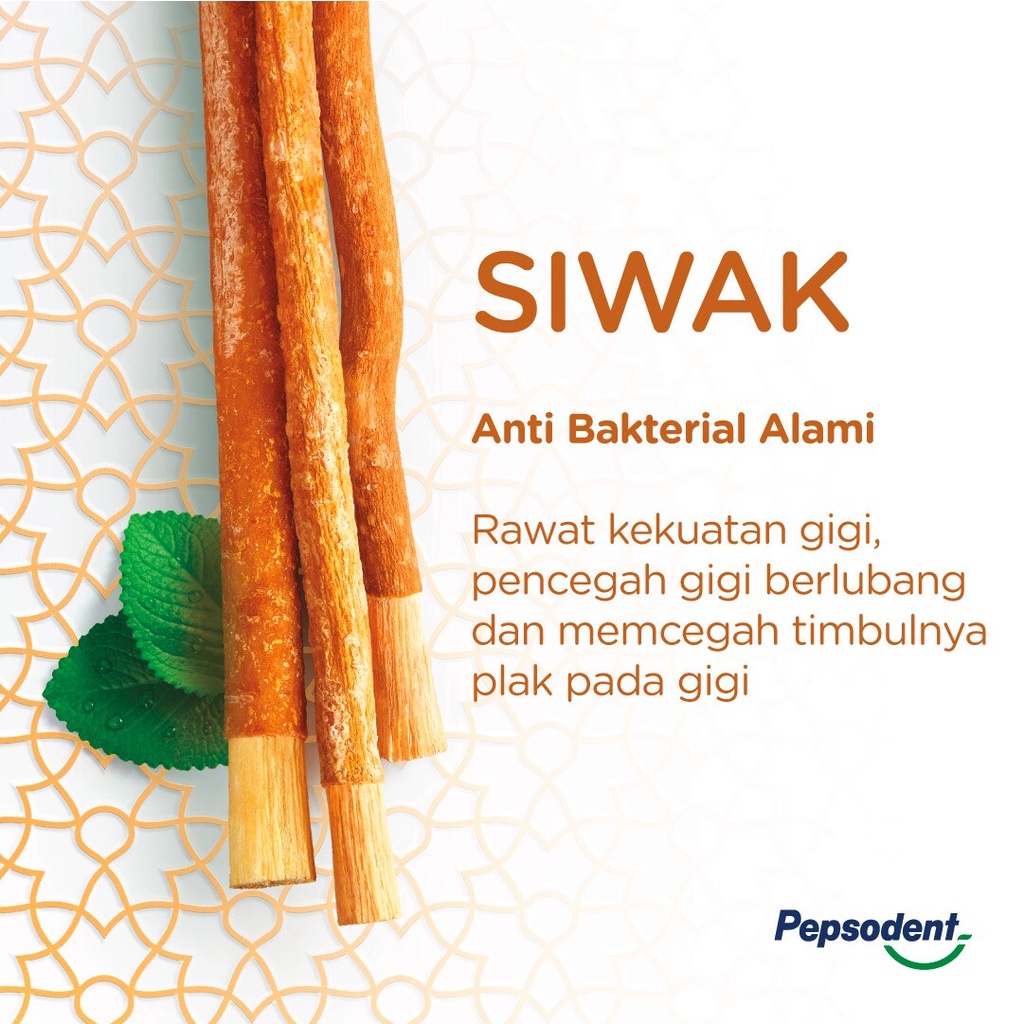 Pepsodent Action 123 Nature Essentials Siwak Pasta Gigi Halal 65gr