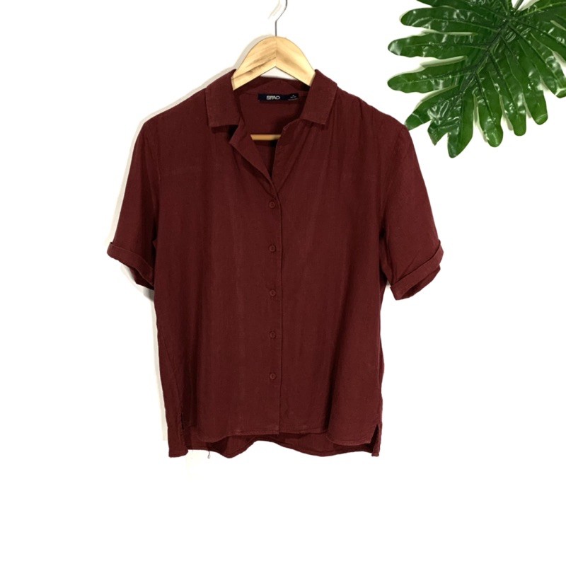 SPAO Blouse Maroon