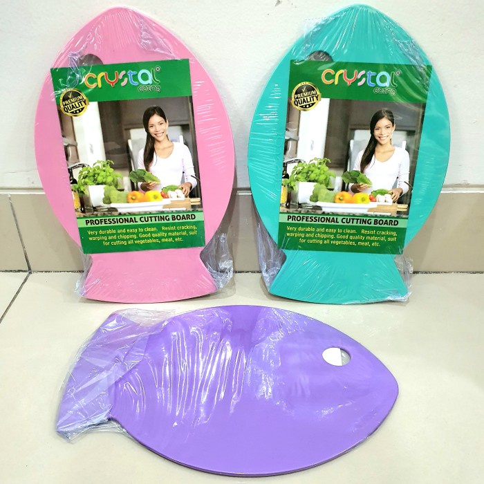 Talenan Warna CRYSTAL BENTUK IKAN Chopping Profesional Cutting Board