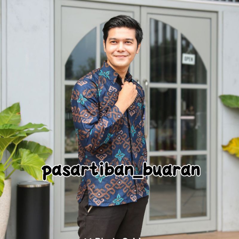 Kemeja Batik Pria Lengan Panjang Size M L XL XXL Baju Batik Kantor