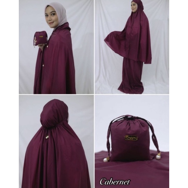 (Ready stok)Mukena Travel mini Tavva-Cabernet