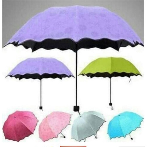 Payung Ajaib Magic Lipat 3D Muncul Motif Ketika Basah Hujan