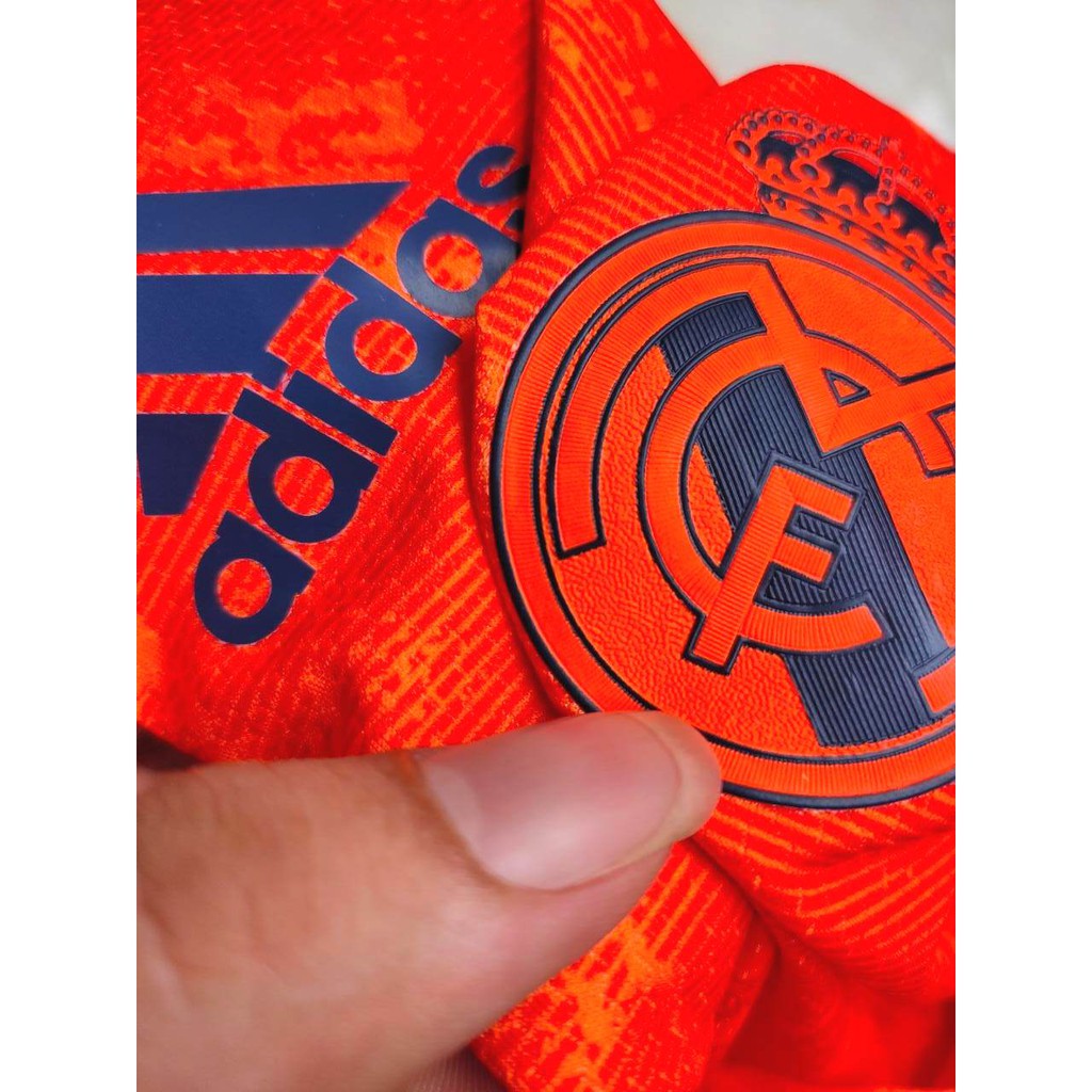 HQ JERSEY BOLA REAL MADRID PRE-MATCH SHIRT ORANGE 2020-2021 GO HIGH QUALITY