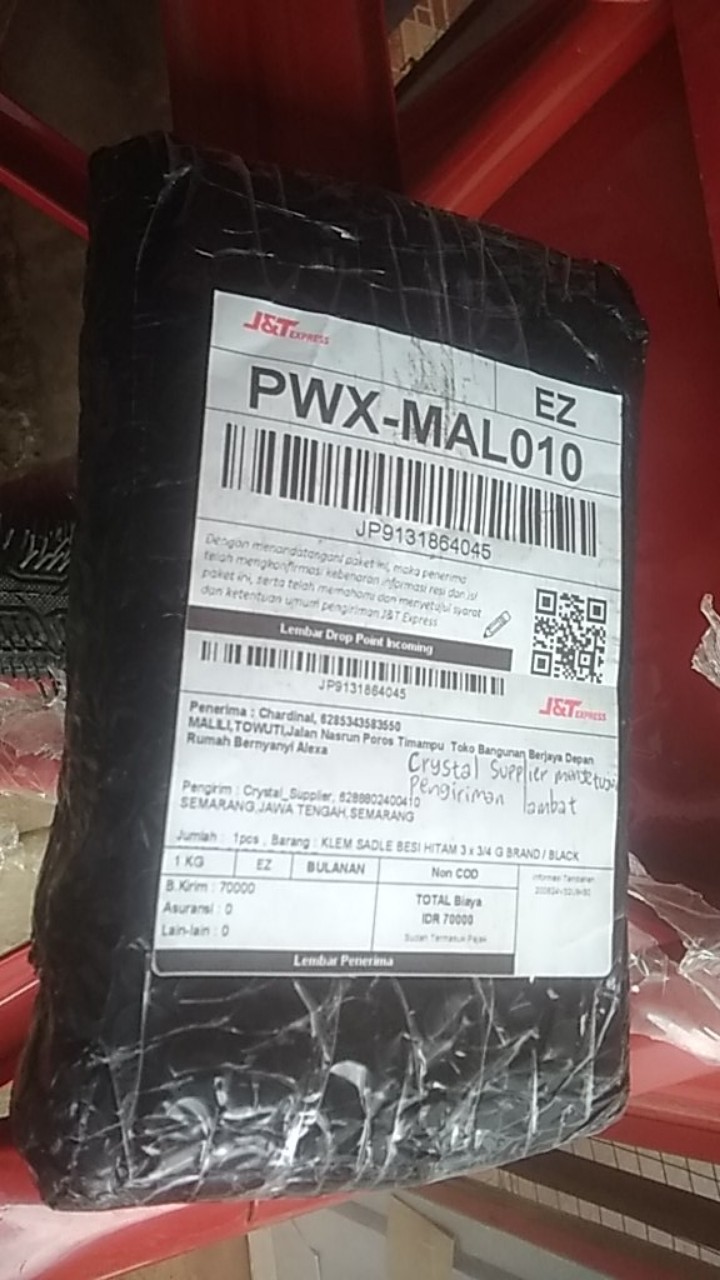 Klem Sadle Besi Hitam 3 X 3/4 G Brand / Black Clamp Saddle Sadle