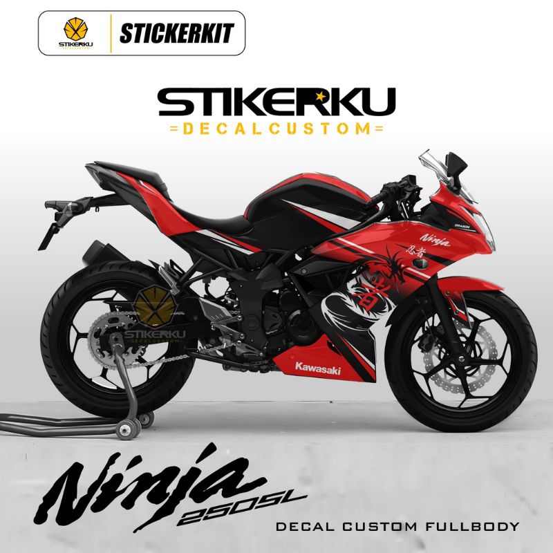 decal ninja mono SL / decal motor ninja RR mono SL / decal ninja mono 250 SL stiker