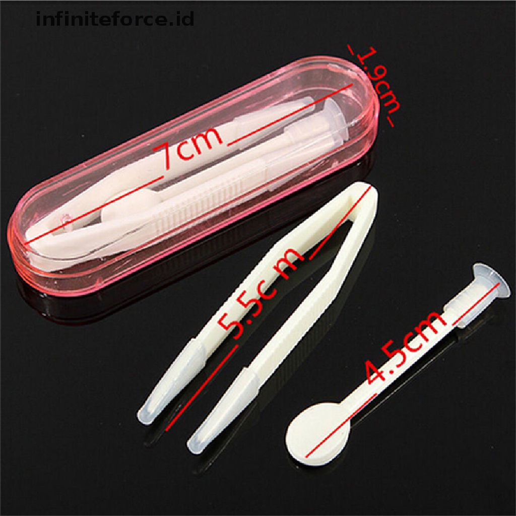 (infiniteforce.id) Set Alat Bantu Pasang / Lepas Softlens / Softlens / Softlensa Kontak + Pinset + Stick + Case