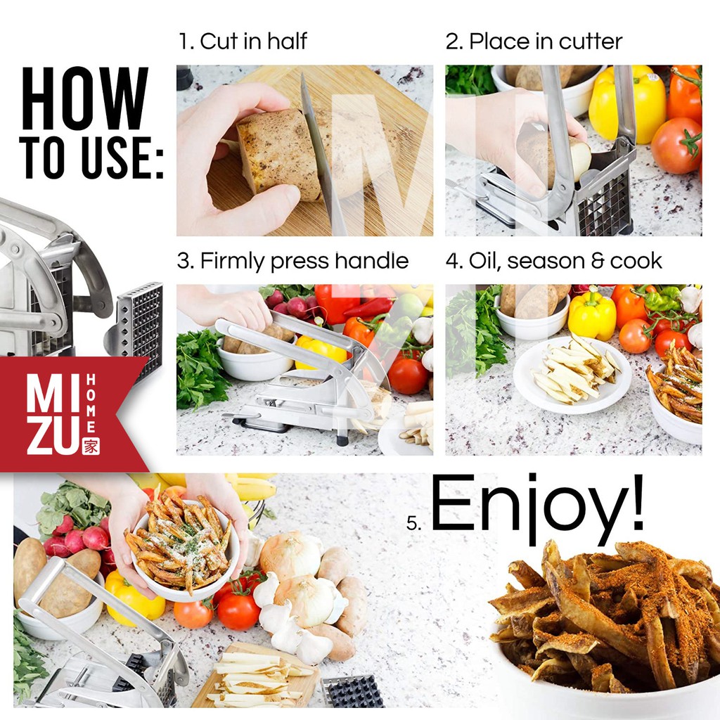 MIZU LA PRENSA Potato French Fries Cutter MANUAL Alat Pemotong Kentang KFC-1