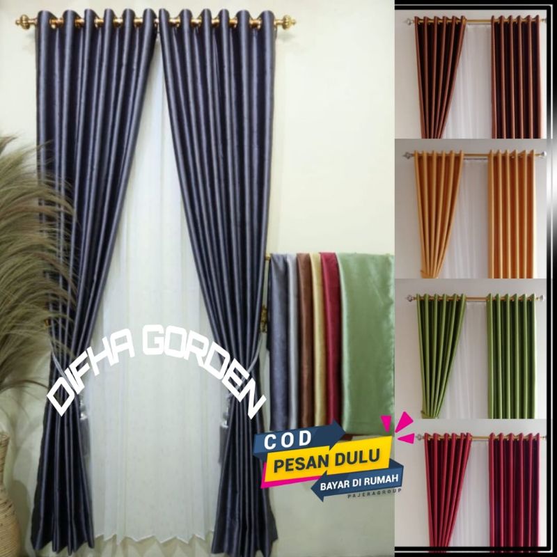 Gorden Minimalis jendela pintu Panjang 3meter Blackout import premium Tebal Pintu Ruang tamu Mewah