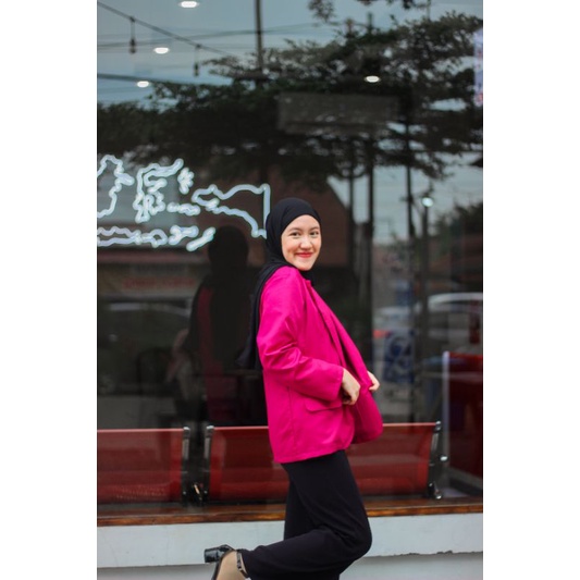 Fuschia Basic Blazer by Keenanthi