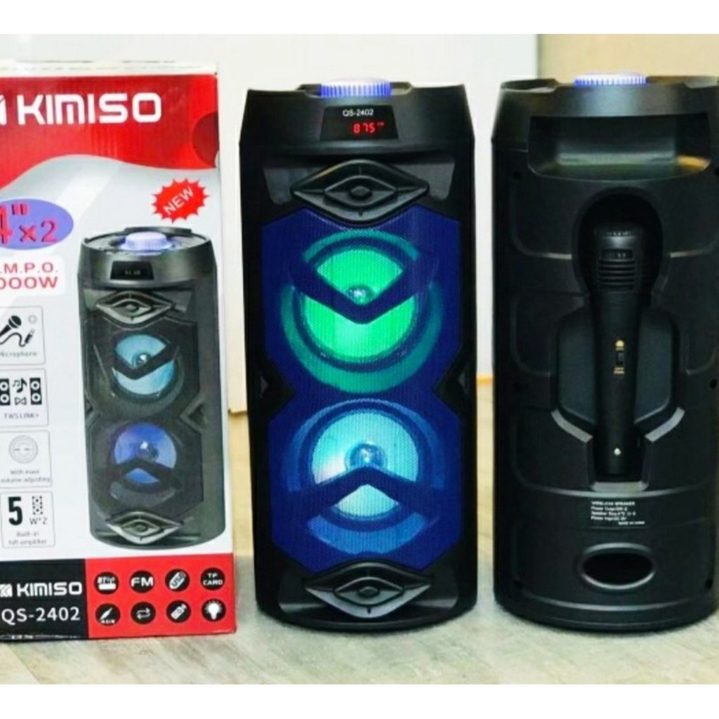 Terlariis dan murah Speaker Bluetooth Kimiso QS-2402 / QS2401 FREE MIC Speaker Multimedia Bisa Untuk