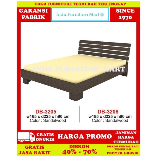 Tempat Tidur Ranjang Kayu Bedframe Bed Frame Expo Double 160  Db 3205