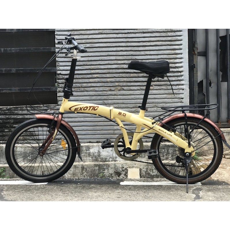 Sepeda Lipat “Exotic” warna krem coklat metalic (BEKAS)