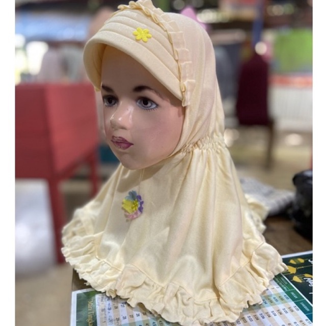 Jilbab Anak Bahan Kaos Rabbani | Hijab anak | Sorong anak | jilbab bayi