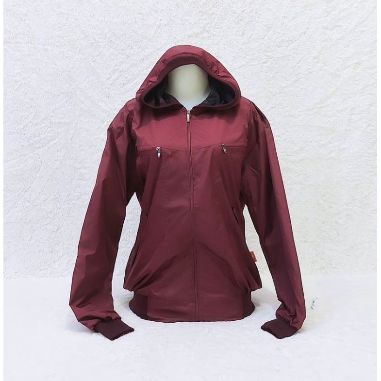 Jaket parasut WATERPROOF JUMBO(5L=XXXL)/ld 120 cm-Maroon