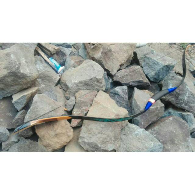 BUSUR PANAH KOREANBOW HORSEBOW SIYAH TANDUK LAMINASI BERKUALITAS