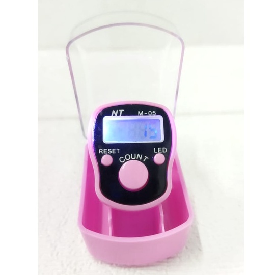✧YUKSHOPING✧ Alat Hitung Digital Led Tasbih Jari Counter Tally Tasbeh Ibadah Mini Import Murah Elektronik Mini R487-PINK