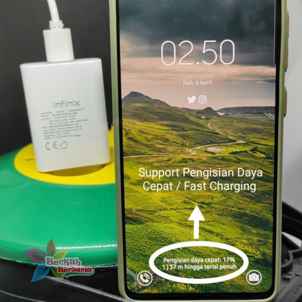 Charger Cashan Infinix Fast Charging 3A 33W ORIGINAL tipe c USB BB7030