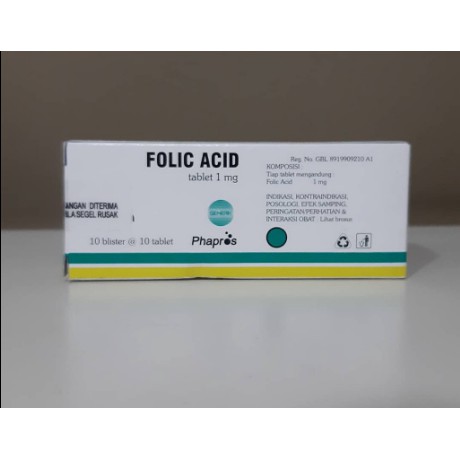 Folic Acid 1mg Box @100 / Asam Folat