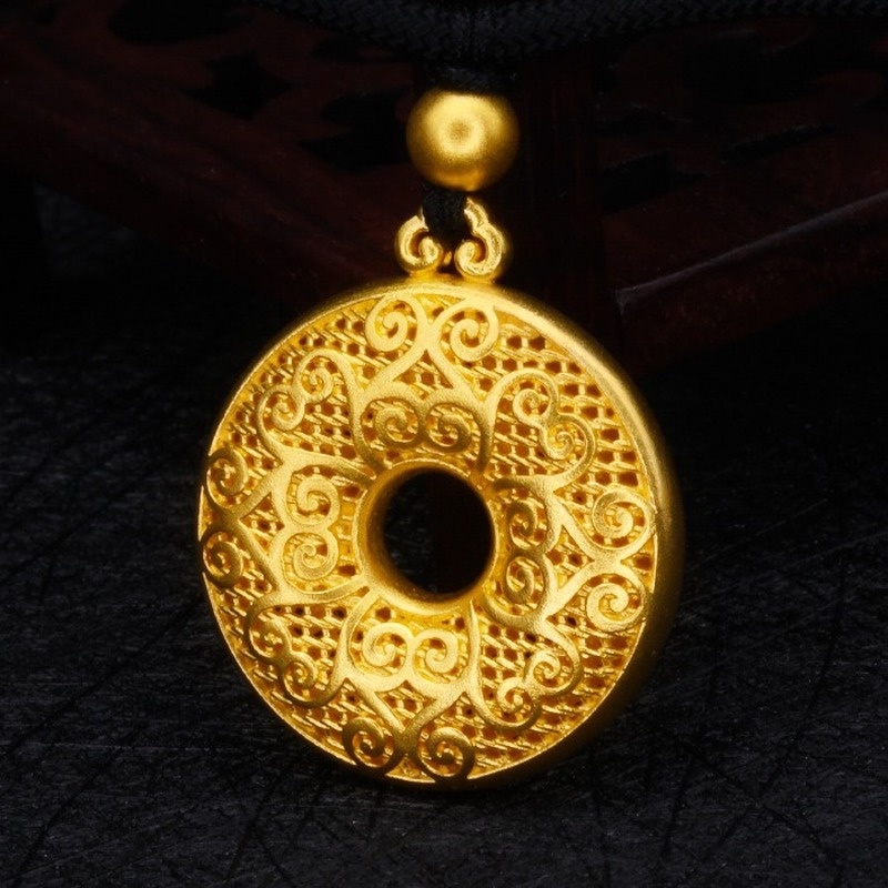 [Ready Stock]Fashion Gold-Plated Hollow Flower Pendant Necklace