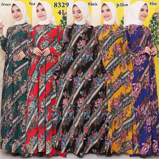 Gamis Batik Jersey Korea Gamis Jumbo 4l Baju Gamis Wanita Shopee Indonesia