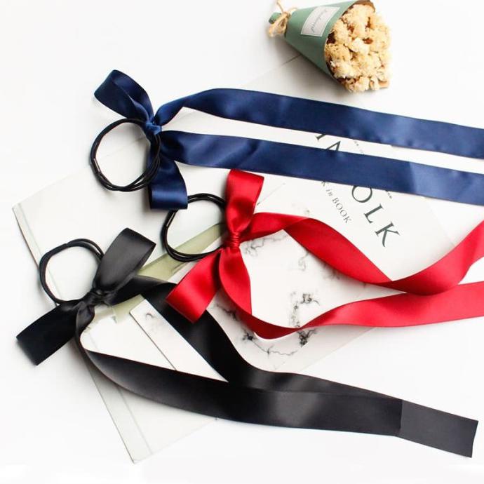 

karet pita satin panjang aksesoris model jepang korea bts korea