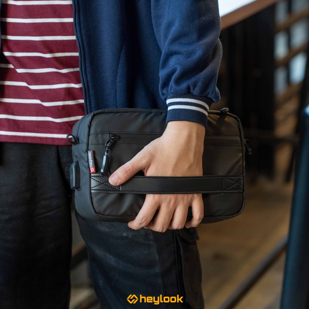 HEYLOOK Project - Sling Bag AXTON Multyfungsi 3 in 1 Hand Bag Kulit Anti-Air Tas Selempang Waterproof  Clutch Bag Pria Wanita WaistBag Pouch Bag Waist Bag Cowok